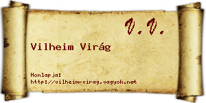 Vilheim Virág névjegykártya